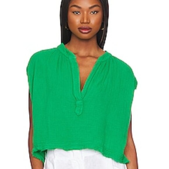 Emerald Green Women's Blouse - Picture 1 of 6